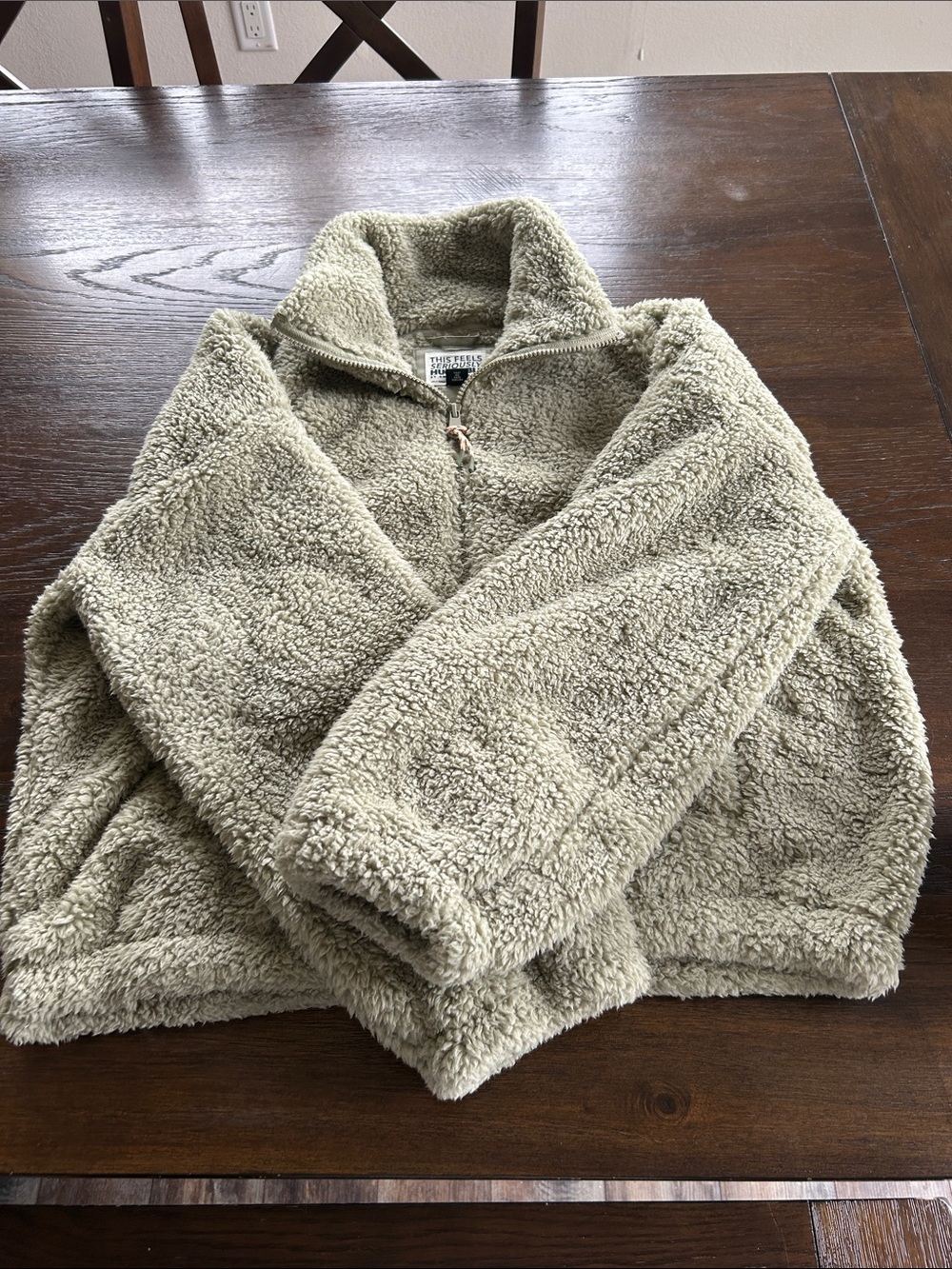 American Eagle Outfitters Cozy Huggable Sherpa Jacket - Olive NWOT